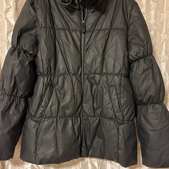 Calvin Klein Jeans Black Quilted Puffer Coat Jacket - Picture 3 of 10